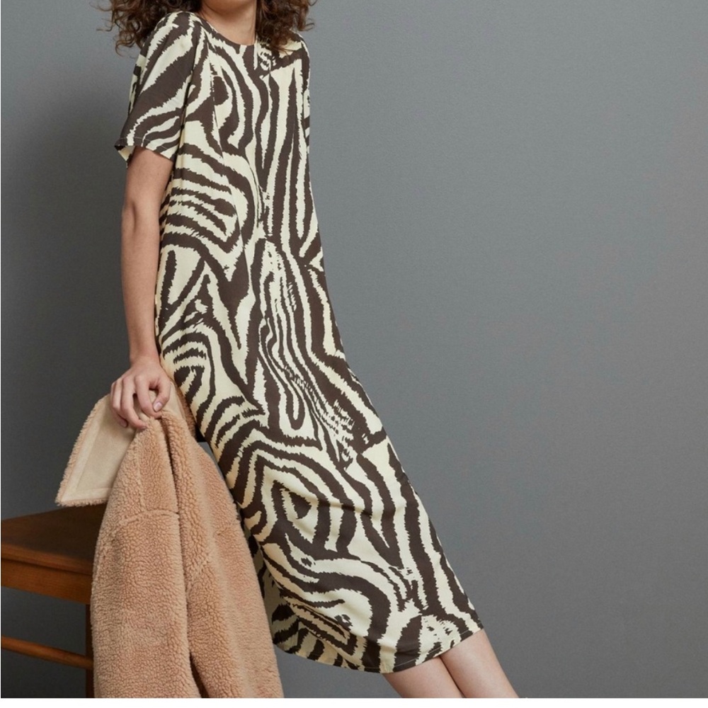 New Anthropologie CoryLynnCalter Zebra Maxi Dress NWT XSP